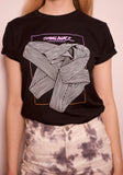 Small Black - Ribbon  T-Shirt (BLACK)